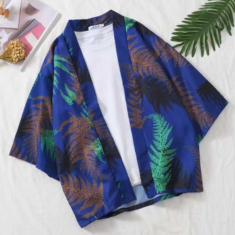 甚平 メンズ シャツ 春夏 法被 羽織 作務衣 半袖 半被 五分袖 祭り 半纏 はっぴ 部屋着 男性用 プリント イベント 祭り用 大きいサイズ おしゃれ トップス 夏