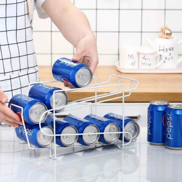 収納 冷蔵庫収納 缶動ラック 10缶収納 キッチンラック 省スペース 収納ラック 缶収納 飲料収納 食品 台所 ビール スペース活用 可動式 キッチン収納 キッチン用品 収納グッズ 収納上手 シンプル おしゃれ