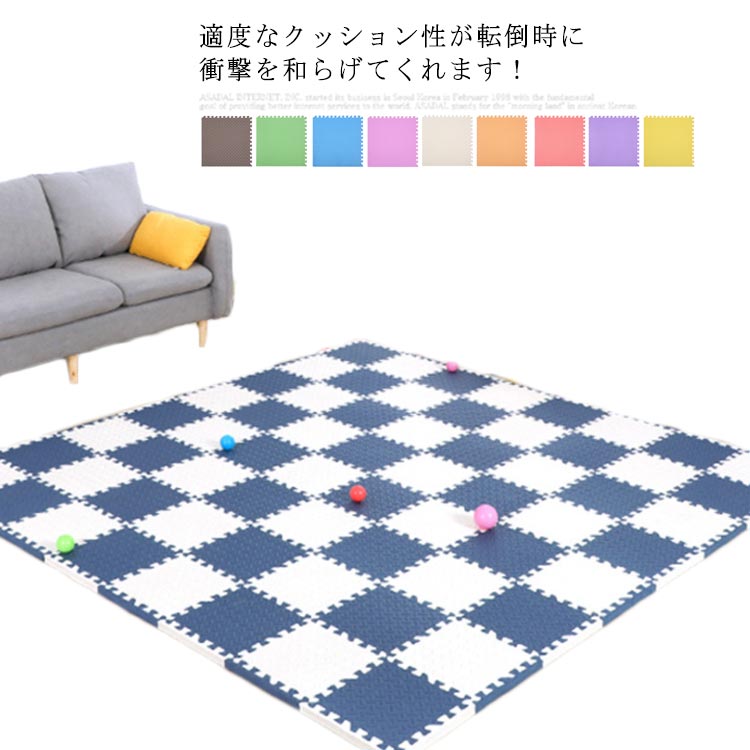 ジョイントマット 大判 20枚セット 60x60cm 厚手 1cm フロアタイル フローリング キズ防止 汚れ防止 子供 ベビー 赤ちゃん すべりにくい 防音