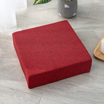 高品質・高さ8cm全10色の座布団!低反発クッション 高反発クッション 座布団 クッション チェアクッション 洗えるカバー 滑り止め フロアクッション 腰痛 シートクッション チェアパッド 椅子用 丸型 四角 亚麻 40×40cm シンプル 綿麻 綿 麻