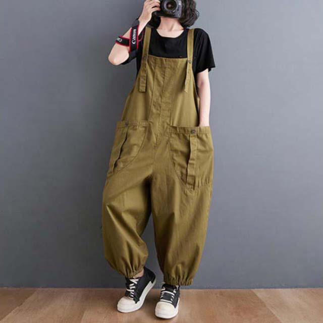 サロペットパンツ オーバーオール レディース 夏 オールインワン ナチュラル ゆったり らくちん つなぎ おしゃれ かわいい ゆったり 新作