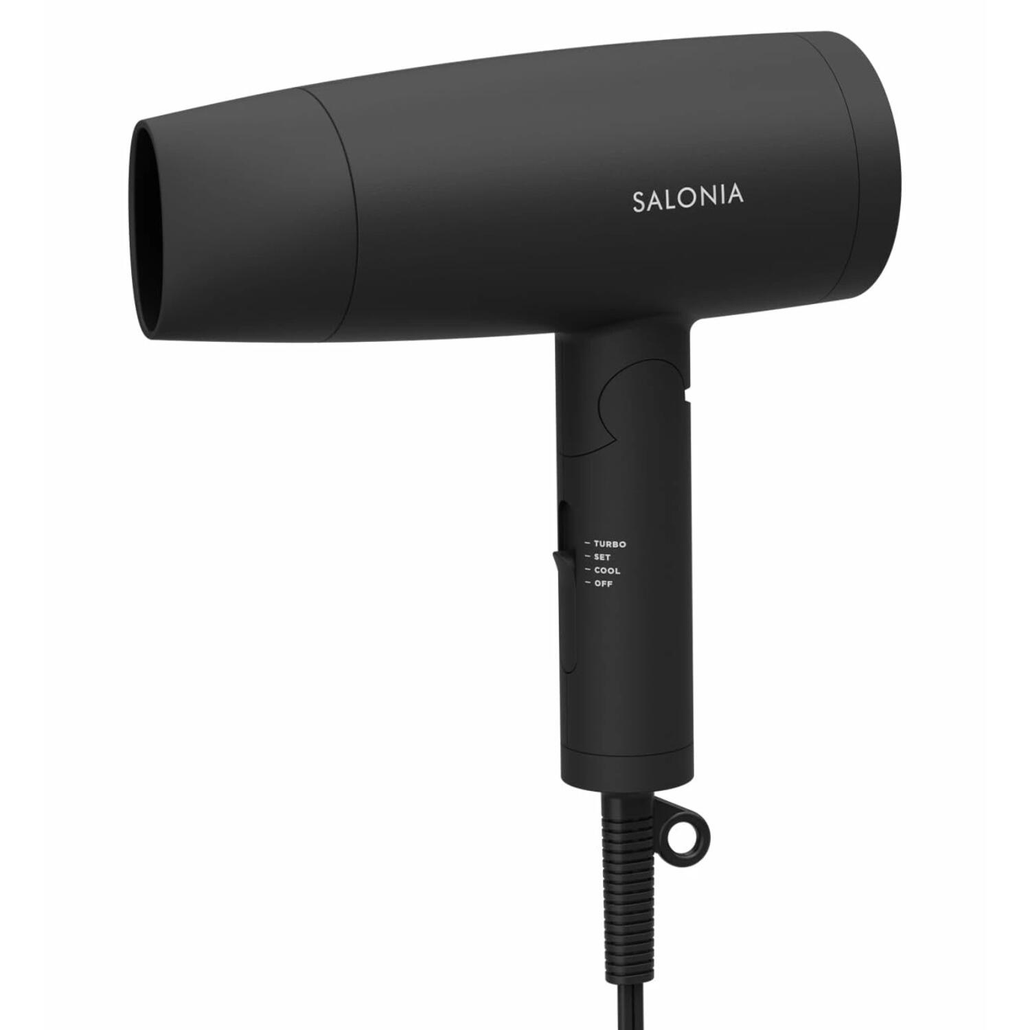 SALONIA サロニア スピーディーイオン ドライヤー 大風量 速乾 軽量 マイナスイオン ヘアドライヤー SL-013BK ブラック