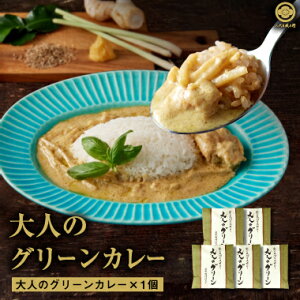 【自宅用】西京味噌と4 種のスパイス「大人のグリーンカレー」5個セット レトルトカレー レトルト 鶏肉 国産地鶏