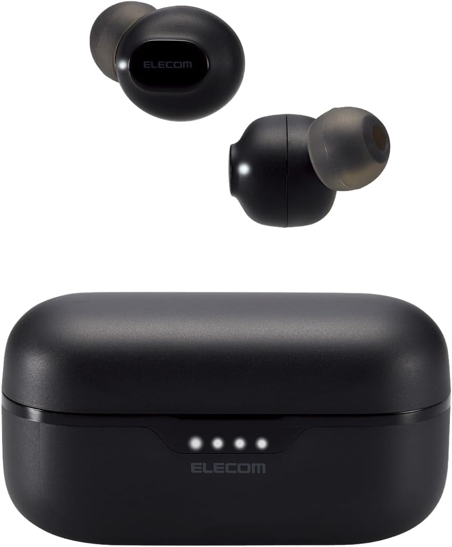 エレコム ワイヤレス イヤホン bluetooth AAC対応 Bluetooth5.3 連続再生5時間 低遅延 ブラック LBT-TWS16BK
