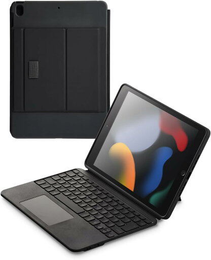 エレコム キーボード ケース付 Touch Book for iPad 第9/8/7世代 日本語配列 着脱可能 3段階角度調整 ブラック TK-CA13BPBK エレコム キーボード ケース付 Touch Book for iPad 第9/8/7世代 日本語配列 着脱可能 3段階角度調整 ブラック TK-CA13BPBK