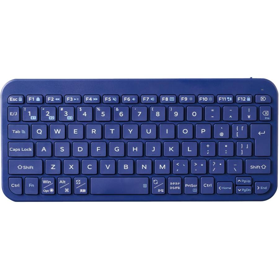 エレコム ワイヤレス キーボード Bluetooth Slint パンタグラフ 3台ペアリング OS自動識別 Windows/macOS/ChromeOS/iOS/iPadOS/Android ブルー TK-TM10BPBU