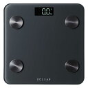 エレコム 体組成計 体重計 Bluetooth対応 100g単位 アプリ連携で9項目 【体重/BMI/体脂肪率/内臓脂肪レベル/基礎代謝/骨格筋率/骨量/皮下脂肪率/FFMI】 バックライト付き ブラック HCS-BTFS01BK