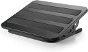 エレコム(ELECOM) フットレスト スチール製 無段階調整 ブラック PCA-FR01BK