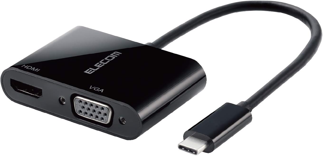 エレコム ドッキングステーション USB-C HDMI 変換 TYPE-C - HDMI & VGA ( D-sub15ピン ) 変換アダプタ..