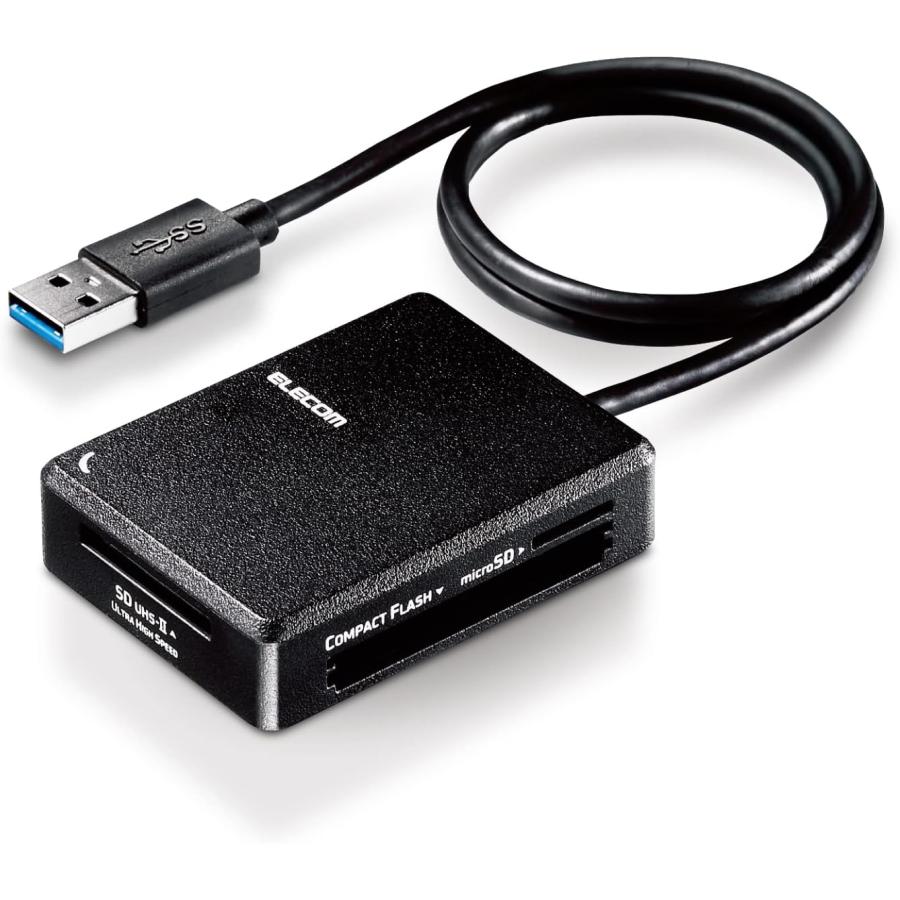 エレコム カードリーダー SD microSD MS CF 超高速タイプ USB3.0 ケーブル長50cm ブラック MR3-C402BK