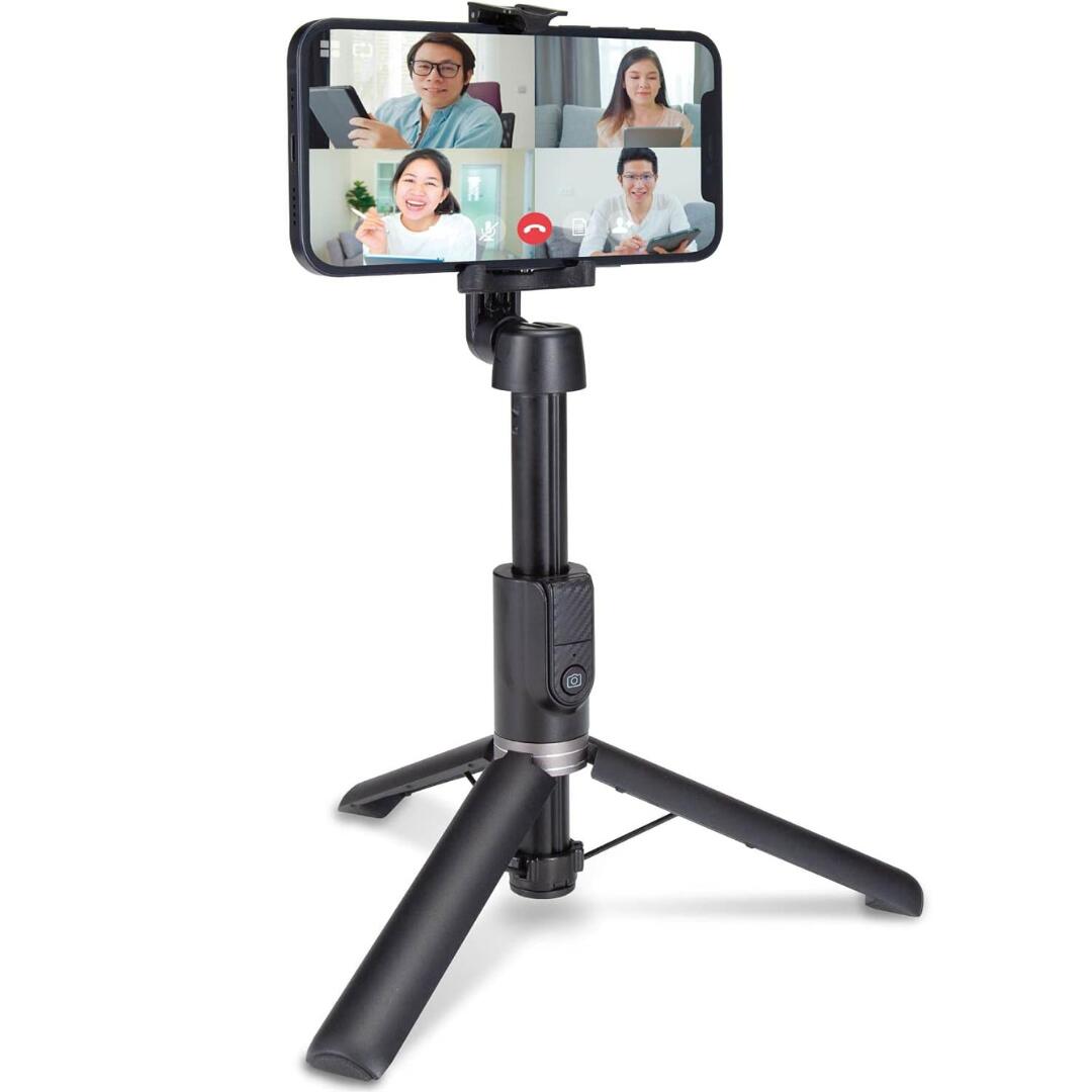 エレコム 自撮り棒 三脚 スマートフォン用 Bluetoothリモコン付 シャッタボタン付き 2way ブラック P-STSR02BK