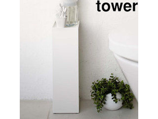 yamazaki tower YAMAZAKI 山崎実業 tower タワー トイレットペーパーホルダー ホワイト (7850) tower-r
