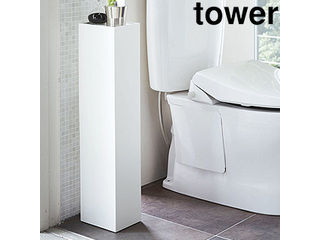 yamazaki　tower YAMAZAKI 山崎実業 スリムトイレラック タワー ホワイト tower tower-r