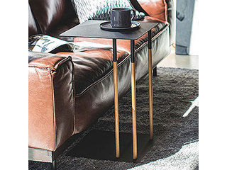 YAMAZAKI 山崎実業 差し込みサイドテーブル プレーン ブラック