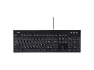 BUFFALO バッファロー USB接続 有線スタンダードキーボード 丸洗い対応モデル ブラック BSKBU12BK