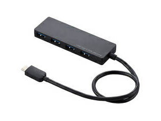 ELECOM GR USB3.1(Gen1)HUB/Type-C/AX4|[g/oXp[/30cmP[u/ubN U3HC-A430BBK