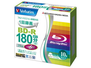 Verbatim/バーベイタム 録画用BD-R　25GB（1-6倍速対応） ホワイト 10枚パック