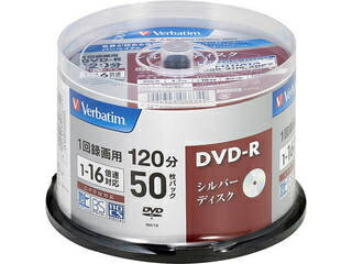 商品説明DVD-R(Video with CPRM) 1回録画用 120分 1-16倍速 50枚スピンドルケース50P シルバーレーベル。商品詳細製品仕様[容量]120分 [速度]1-16倍 [入数]50VHR12J50VS1