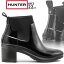 HUNTER ハンター 【レディース】リファインド グロスミッドヒールブーツ 【ブラック】【UK3/22cm】 WFP1012NRG-BLK