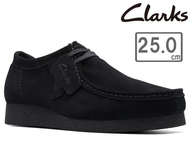 クラークス clarks 【ユニセックス】ワラビー EVO ウォータープルーフ 【ブラックスウェード】【UK7/25..