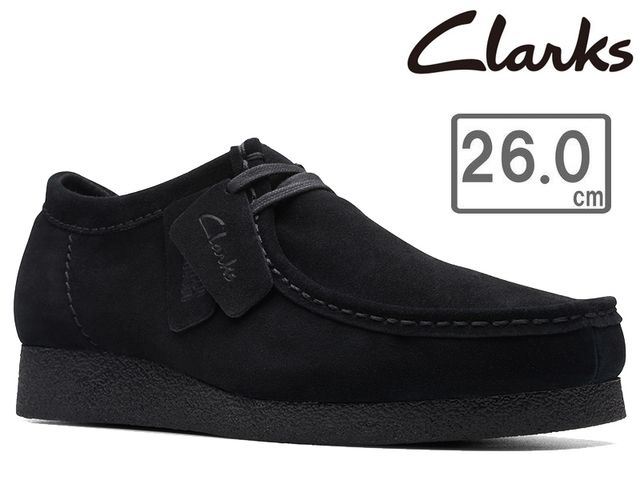 クラークス clarks 【ユニセックス】ワラビー EVO ウォータープルーフ 【ブラックスウェード】【UK8/26..