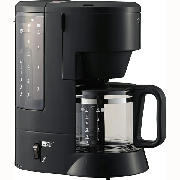 ZOJIRUSHI 象印 EC-MA60-BA(ブラック)　珈琲通 コーヒーメーカー 810mL(コーヒーカップ約1〜6杯) コーヒー本来のコクと香りを引き出す「ダブル加熱 高温抽出」。