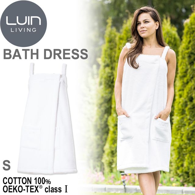 LuinLiving ルインリビング バスドレス スパドレス バスタオル Sサイズ ホワイト DRSS-WW ※パッケージ・ロゴデザイン等が変更になる場合があり...