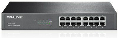 TP-Link ティーピーリンク 16ポート ギガビット デスクトップ/ラックマウント スイッチ TL-SG1016D(UN)