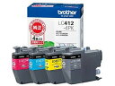 brother ブラザー 【純正】インクカートリッジ 4色パック LC412-4PK 対応型番:MFC-J7300CDW、MFC-J7100CDW他