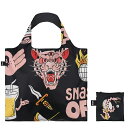 LOQI ローキー エコバッグ 【SNASK/虎 蛇 ビール 】【ブラック】 SN.TB.R 同柄ポーチ付き アーティストコレクション