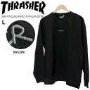 スラッシャー THRASHER スラッシャー 【メンズ】ナイロン 長袖 Tシャツ TH5224 STRETCH NYLN LS ブラック L ロンT