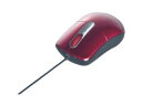 BUFFALO バッファロー 有線光学式マウス 静音/3ボタン/Mサイズ レッド BSMOU27SMRD