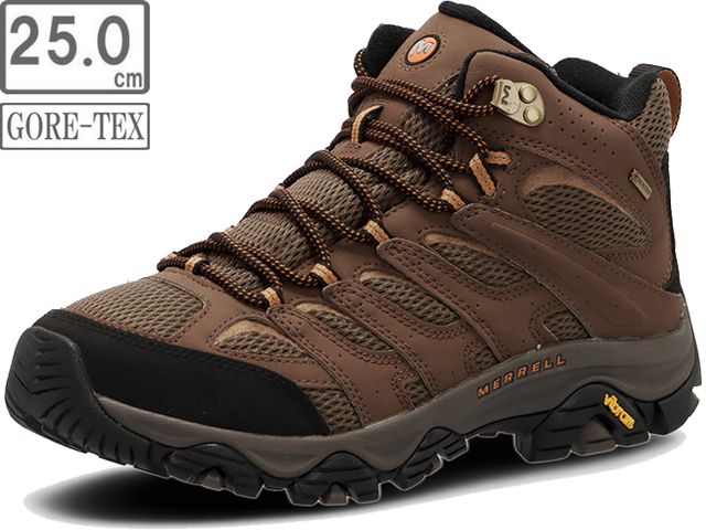 メレル MERRELL 【メンズ】【ワイド】モアブ 3 シンセティック ミッド ゴアテックス【アース】【25.0cm】 M500253W MOAB 3 SYNTHETIC GORE-TEX 防水 登山