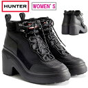 HUNTER ハンター 【レディース】エクスプローラー アンクル レースアップ ヒールブーツ 【ブラック】WFP1106LNR