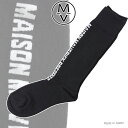 MAISON MAVERICK PRESENTS 【レディース】マヴェリック ロゴ サッカー ソックス【ブラック】【フリー】43MC9015 MV logo soccer socks メゾンマヴェリック プレゼンツ