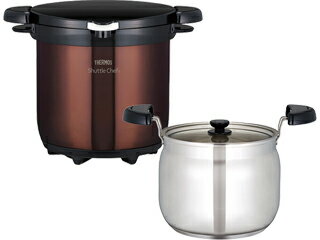 THERMOS サーモス KBG-4500-CBW 真空保温調理器シャトルシェフ【クリアブラウン】　4〜6人用