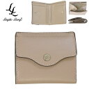 Legato Largo レガートラルゴ 【レディース】うすいサイフフラップ 2つ折り財布【グレーベージュ】LJ-F3442