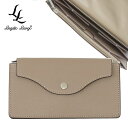 Legato Largo レガートラルゴ 【レディース】うすいサイフフラップ 長財布【グレーベージュ】LJ-F3443