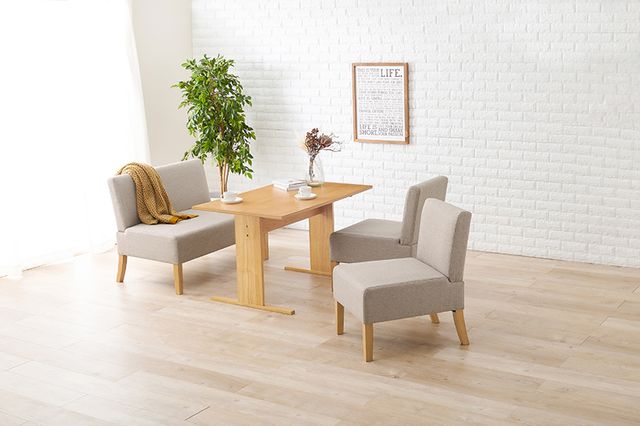 萩原 ハギハラ ダイニング3点セット ベージュ SH-8615NA-BE-3S メーカー直送 同梱不可 カード決済のみ対応 沖縄・北海道・離島お届け並びに時間指定不可