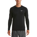 NIKE SWIM ナイキ スイム 【メンズ】Dri-FIT ソリッド長袖ハイドロガード 【ブラック】 NESSA587 速乾 UVカット UPF40+