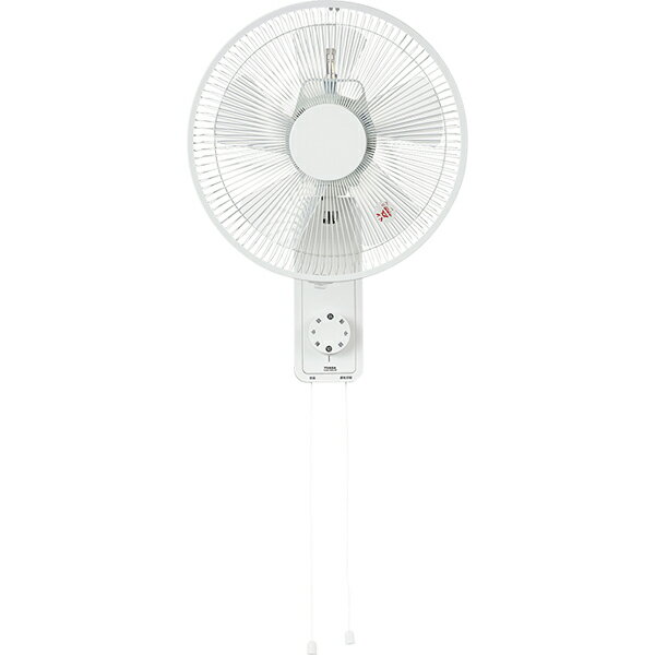Rakuten - YUASA ユアサプライムス 扇風機 壁掛け メカ式 30cm5枚羽根 本体操作タイプ YKW-390E W ホワイト