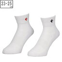CONVERSE コンバース 【ユニセックス】ニュー アンクルソックス 2足組【ブラック×レッド】 【23-25cm】 CB16006P-1964 抗菌 防臭