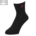 CONVERSE コンバース 【ユニセックス】ニュー アンクルソックス【ブラック×レッド】【21-23cm】CB16006-1964