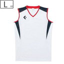 CONVERSE コンバース 【レディース】ゲームシャツ【ホワイト/ブラック】【Lサイズ】CB351701-1119 吸汗 速乾 日本製