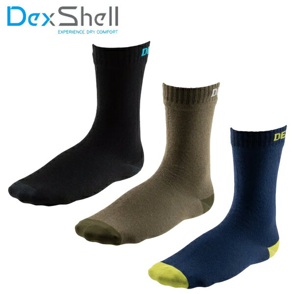 DexShell デックスシェル 【ユニセックス】ウルトラシン クルー D143045 防水ソックス 透湿 防水 スト..