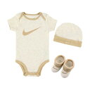 NIKE ナイキ 【ベビー】スウッシュ ハット ボディスーツ ソックス 3点セット 【ベージュ】【74-80cm】 MN0072 9ヶ月-1歳 ベビー服 ロンパース NIKE SWOOSH HAT/BODYSUIT/BOOTIE 3PC