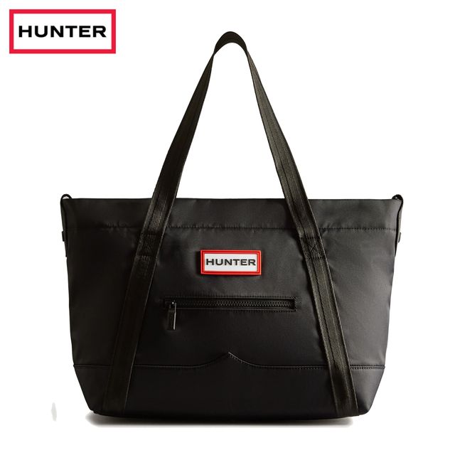 HUNTER ハンター ナイロン ミディアム トップ クリップ トート バッグ 【ブラック】 UBS1201KBM