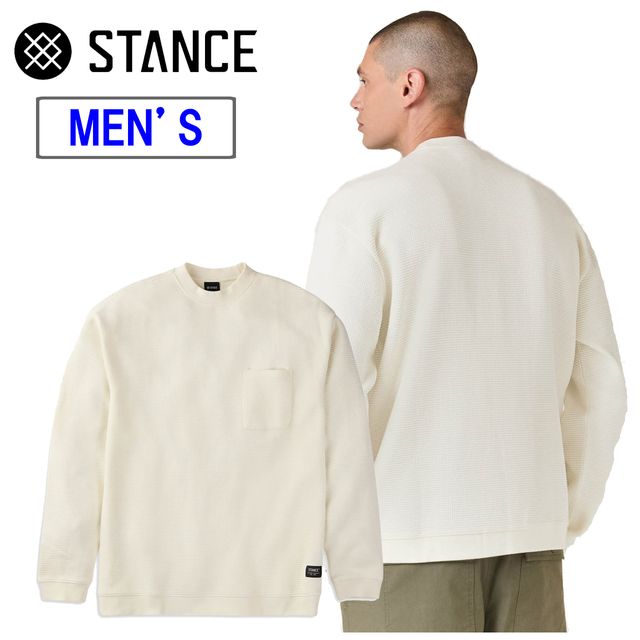 STANCE スタンス 【メンズ】ワッフル クルーネック 【キャンバス】 MAPPC25WAF