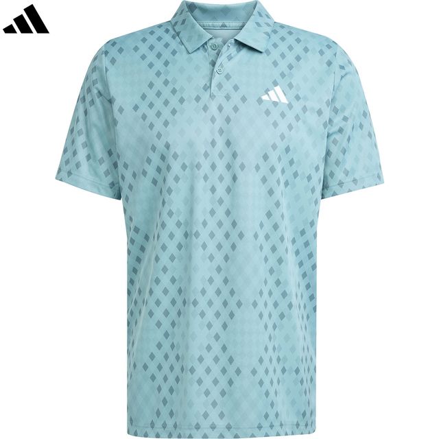 adidas アディダス 【メンズ】クライマクール グラフィック ポロシャツ JUS35 【パウダーティール/プリ..