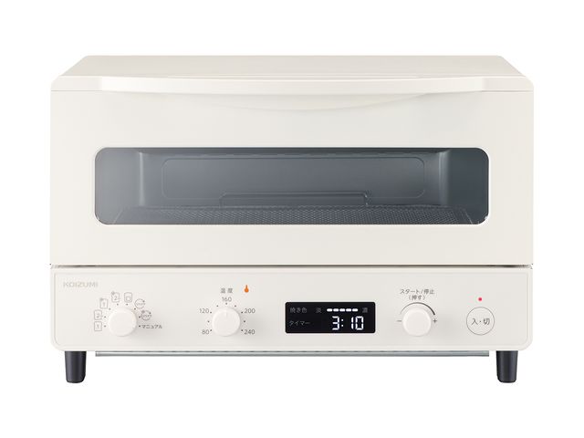 KOIZUMI 小泉成器 KOS-1237/W　マイコン式4枚焼きオーブントースター